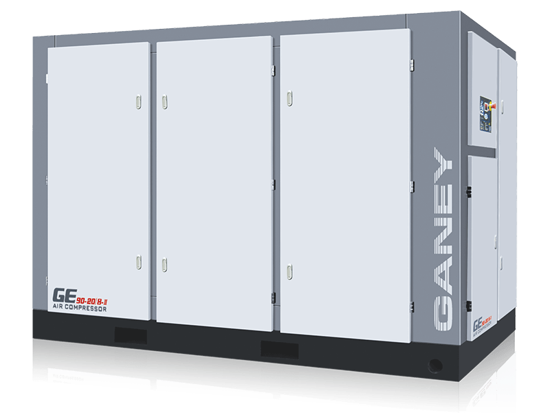 Two stage compression screw air compressor